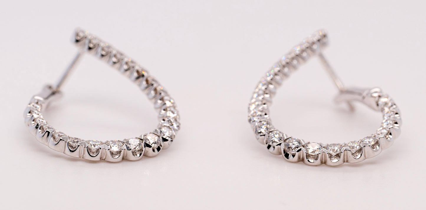 Allison-Kaufman White Gold and Diamond Earrings